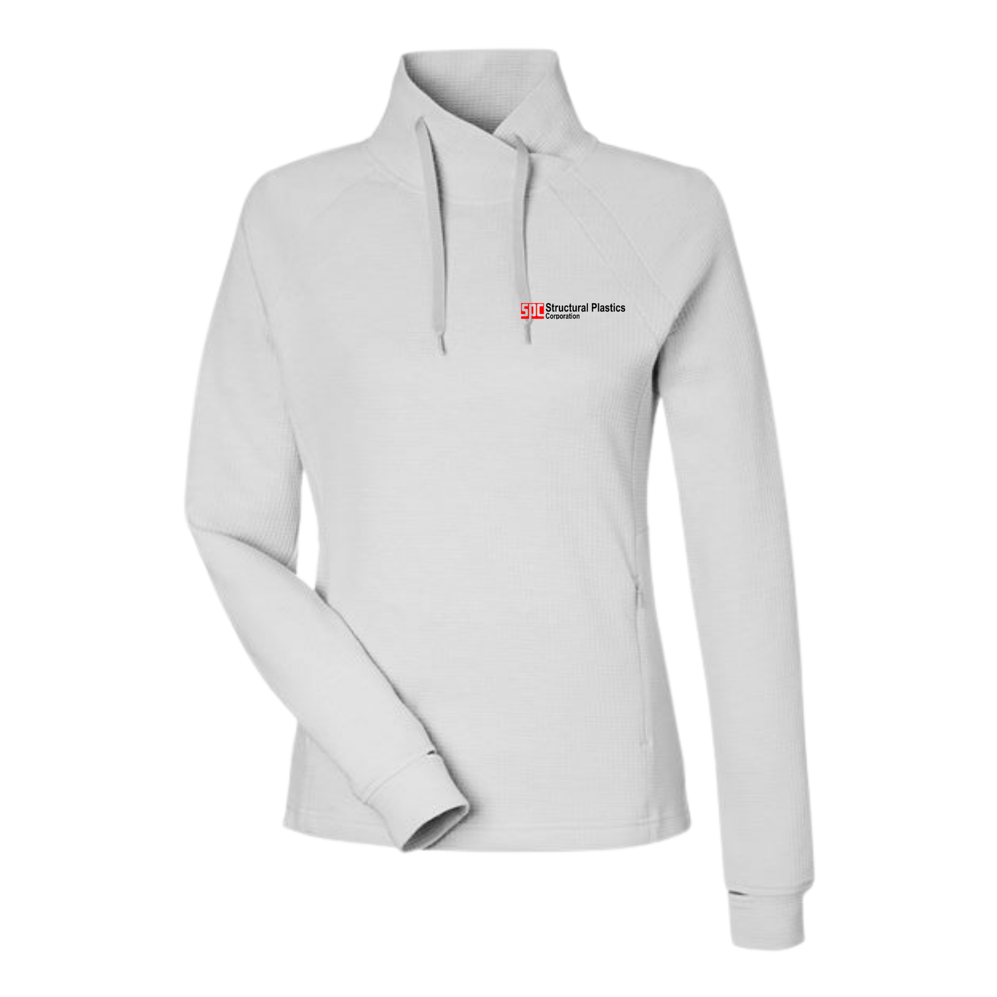 Structural Plastics Women's Embroidered Waffle Pullover