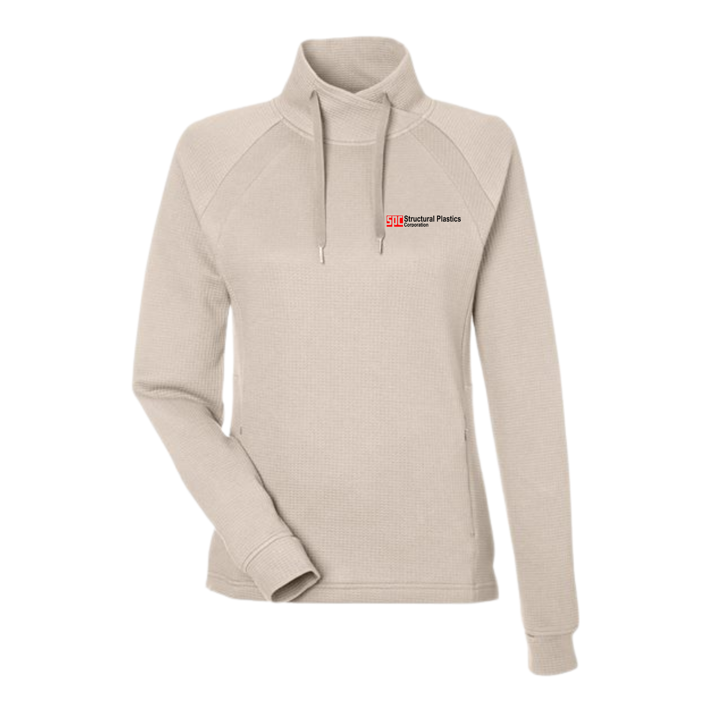 Structural Plastics Women's Embroidered Waffle Pullover