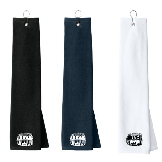 LAWS Embroidered Tri-Fold Golf Towel