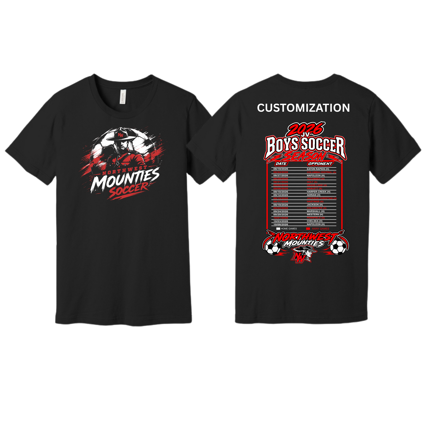 NW Mounties Soccer JV T-Shirt
