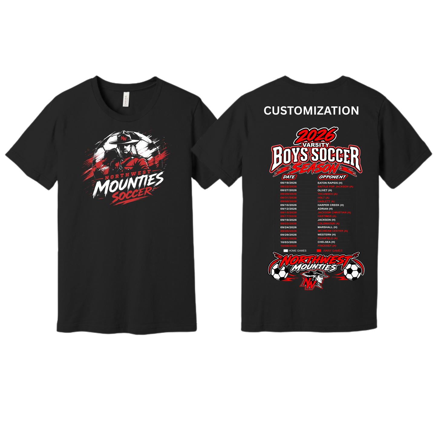 NW Mounties Soccer Varsity T-Shirt