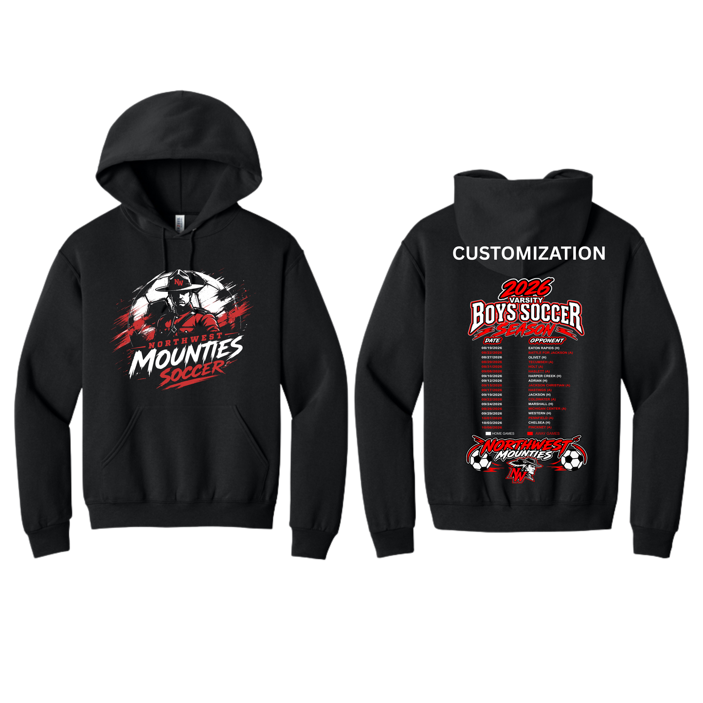 NW Mounties Varsity Soccer Hoodie