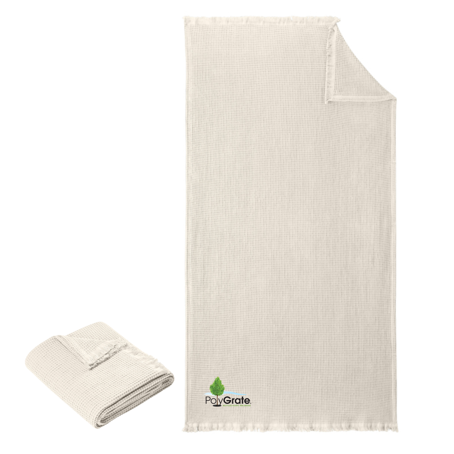 PolyGrate Embroidered Waffle Throw