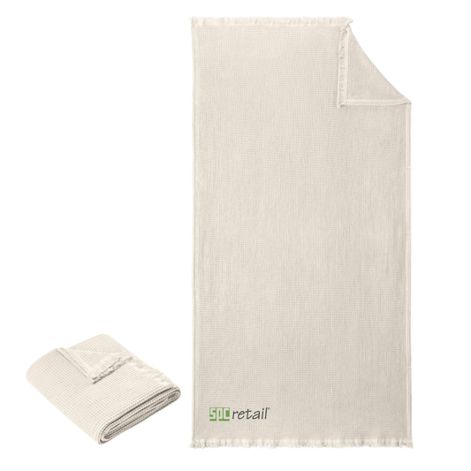 SPC Retail Embroidered Waffle Throw
