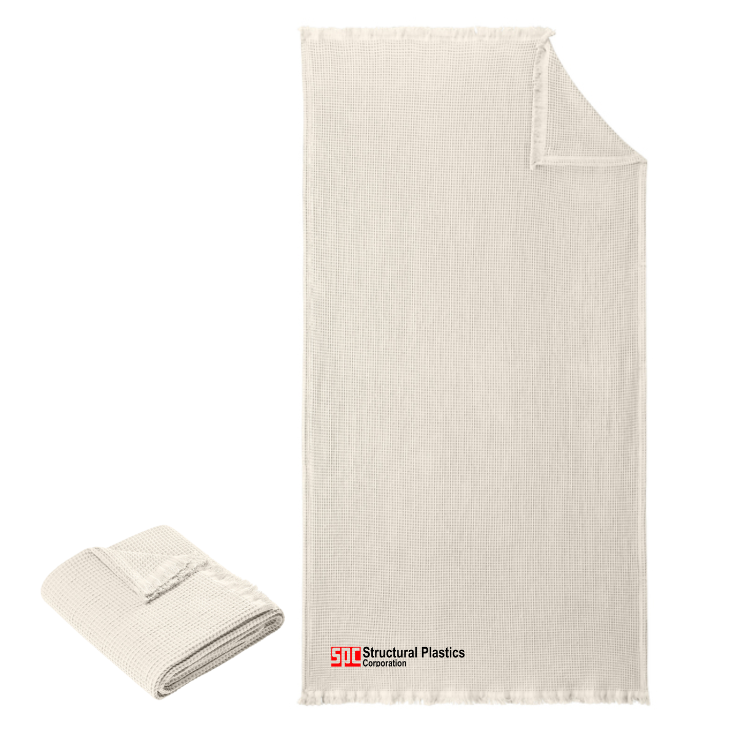 Structural Plastics Embroidered Waffle Throw